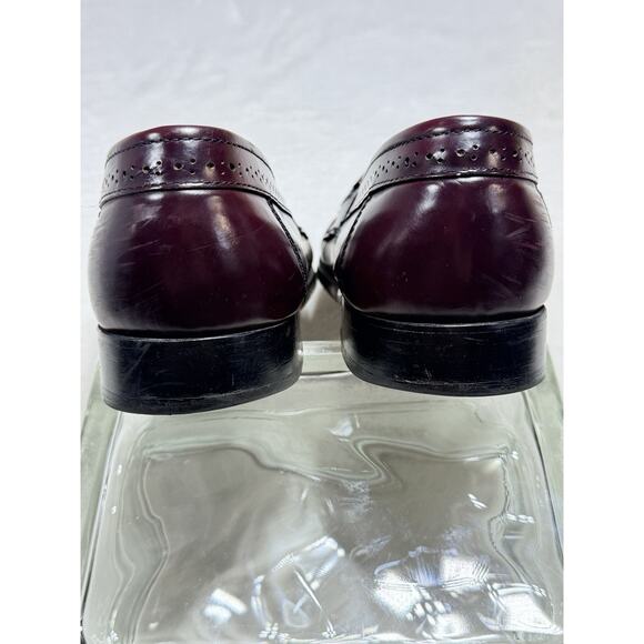 GH Bass Weejuns Layton Burgundy Leather Kiltie Tassel Loafers 10.5D main image 4
